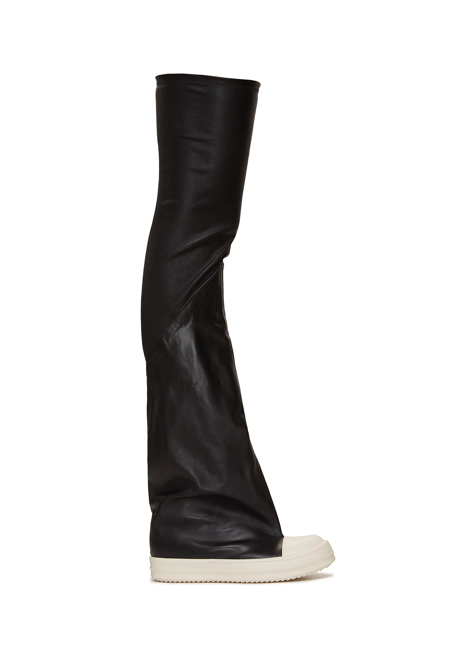 -----------RICK OWENS  ---- ------------ ----Leather Knee-High Stocking Sneakers --