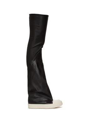 -----------RICK OWENS  ---- ------------ ----Leather Knee-High Stocking Sneakers --