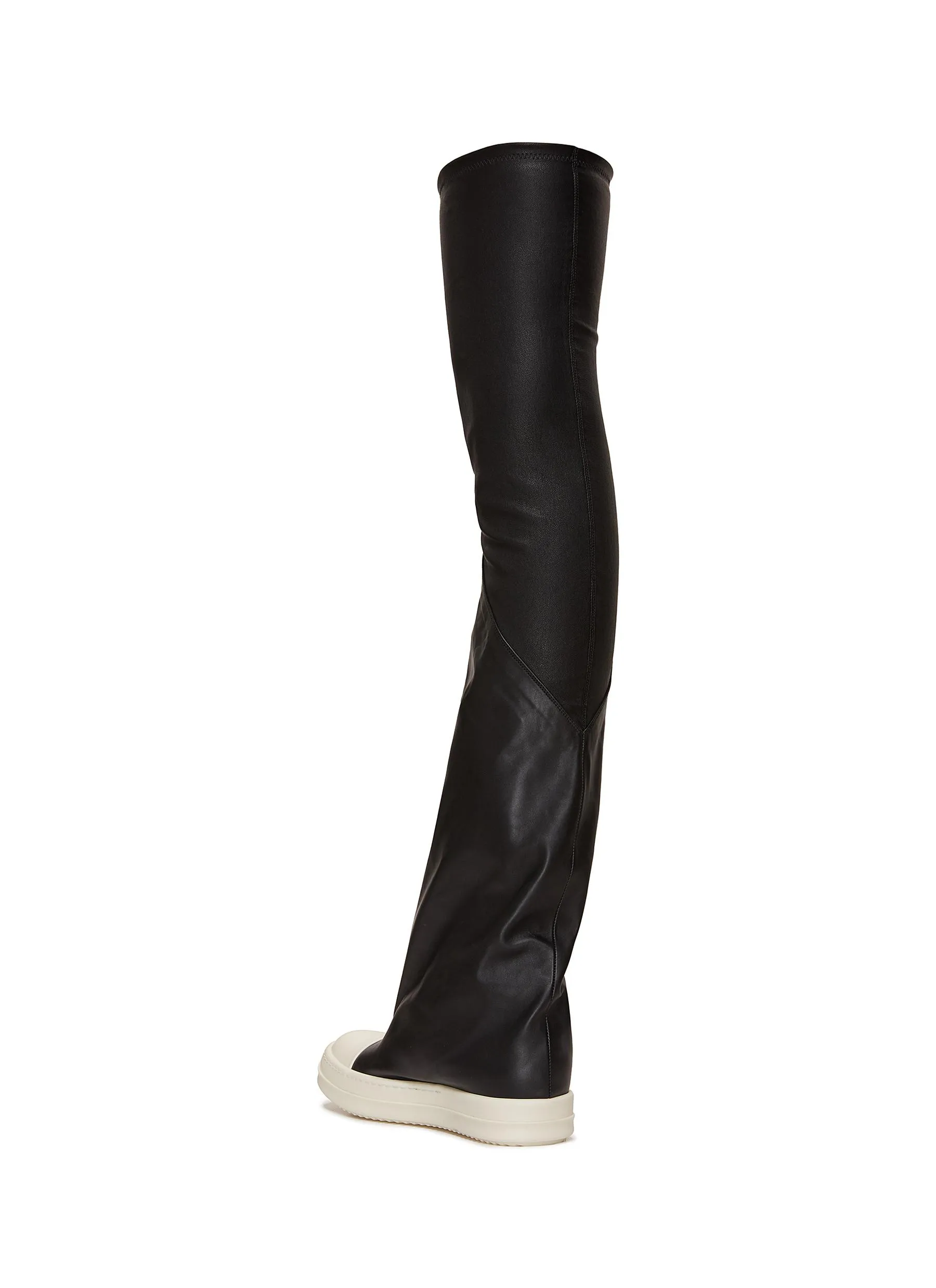 -----------RICK OWENS  ---- ------------ ----Leather Knee-High Stocking Sneakers --