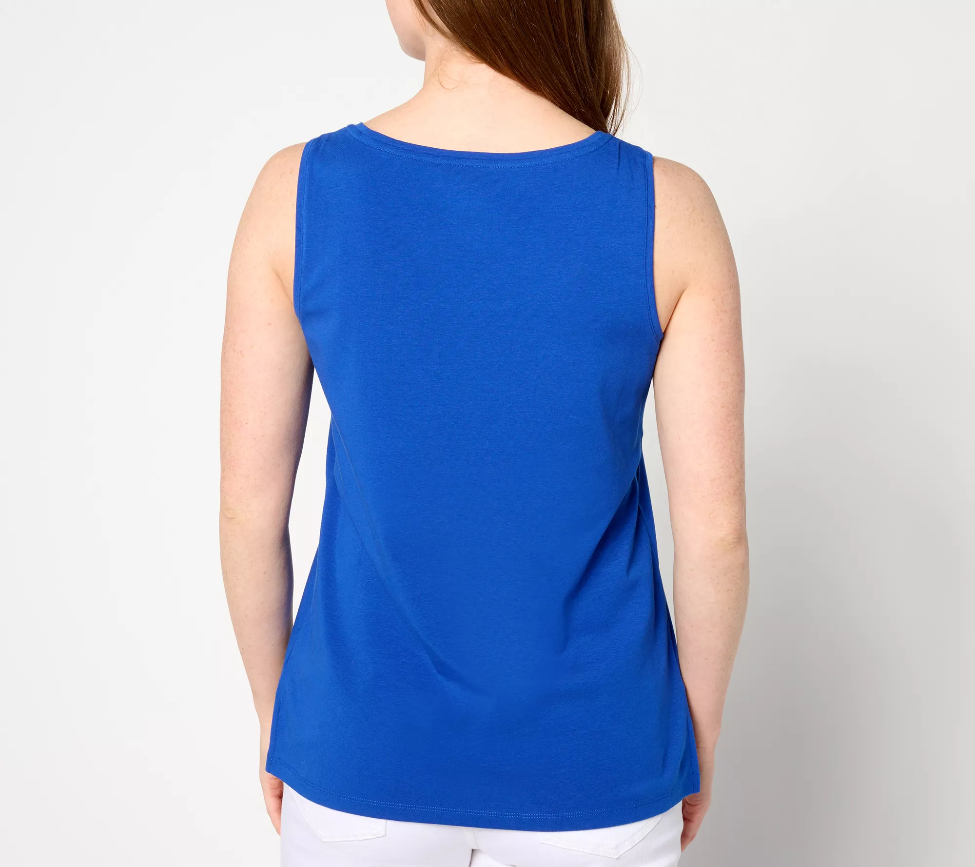 "As Is" Isaac Mizrahi Live! Essentials Pima Cotton Sleeveless Top