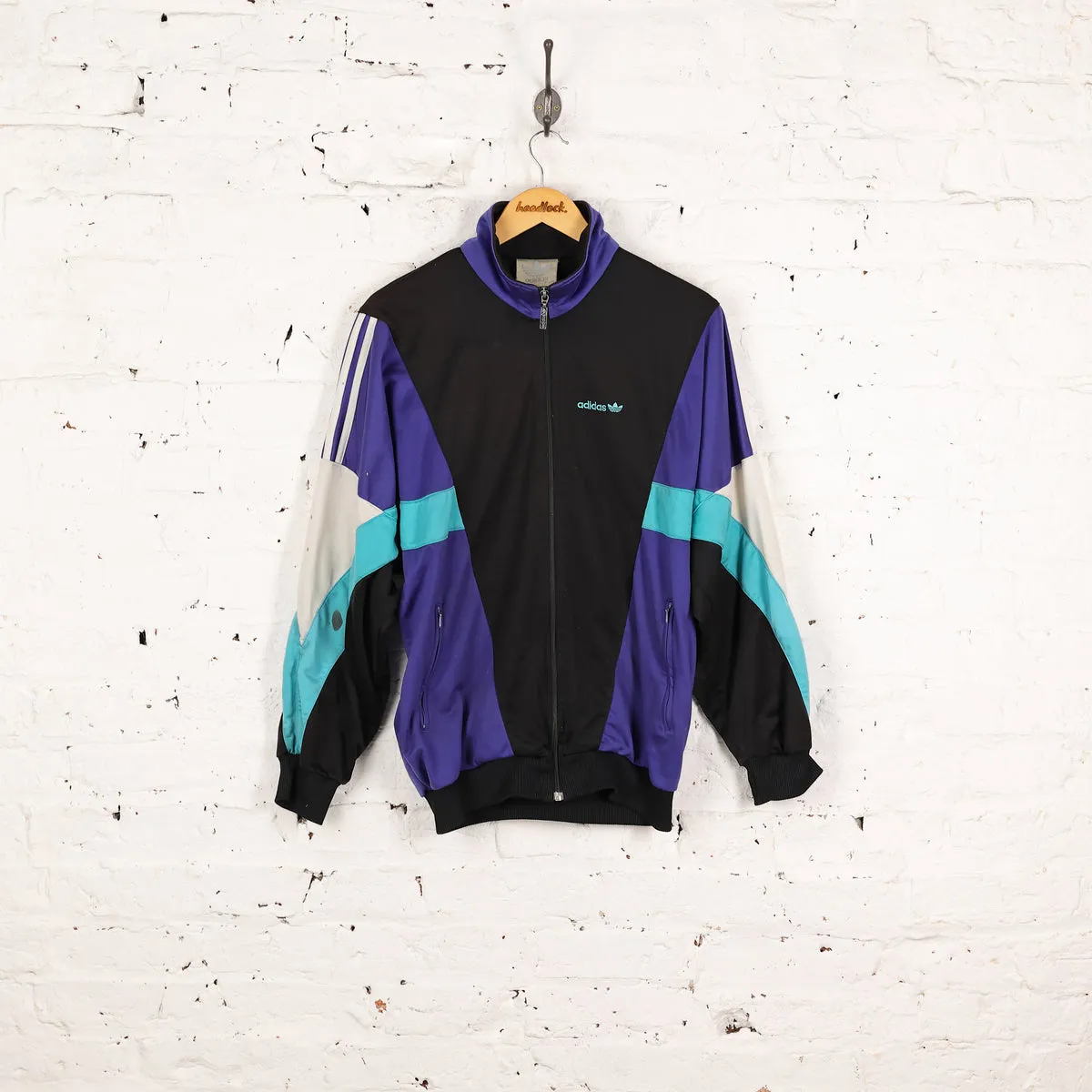 90's Adidas Tracksuit Top - Black - M