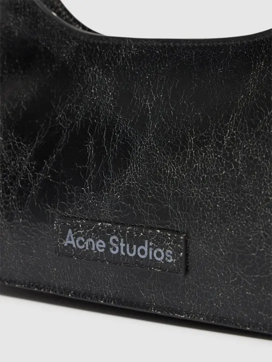 Acne Studios   Mini Platt crackled leather shoulder bag 