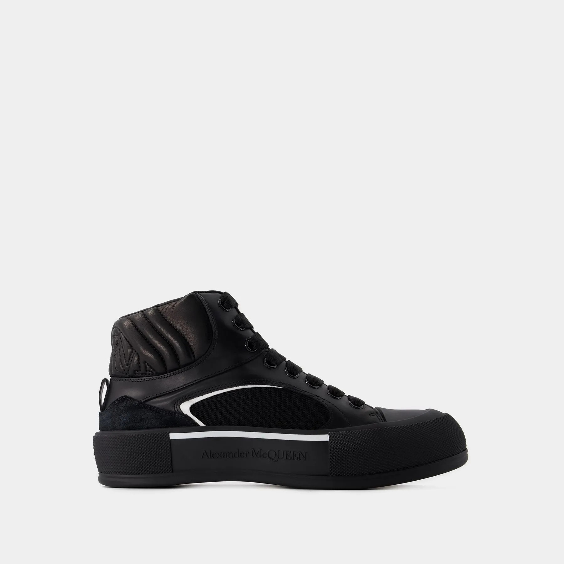 Alexander McQueen  Deck Sneakers - Alexander McQueen - Leather - Black/White