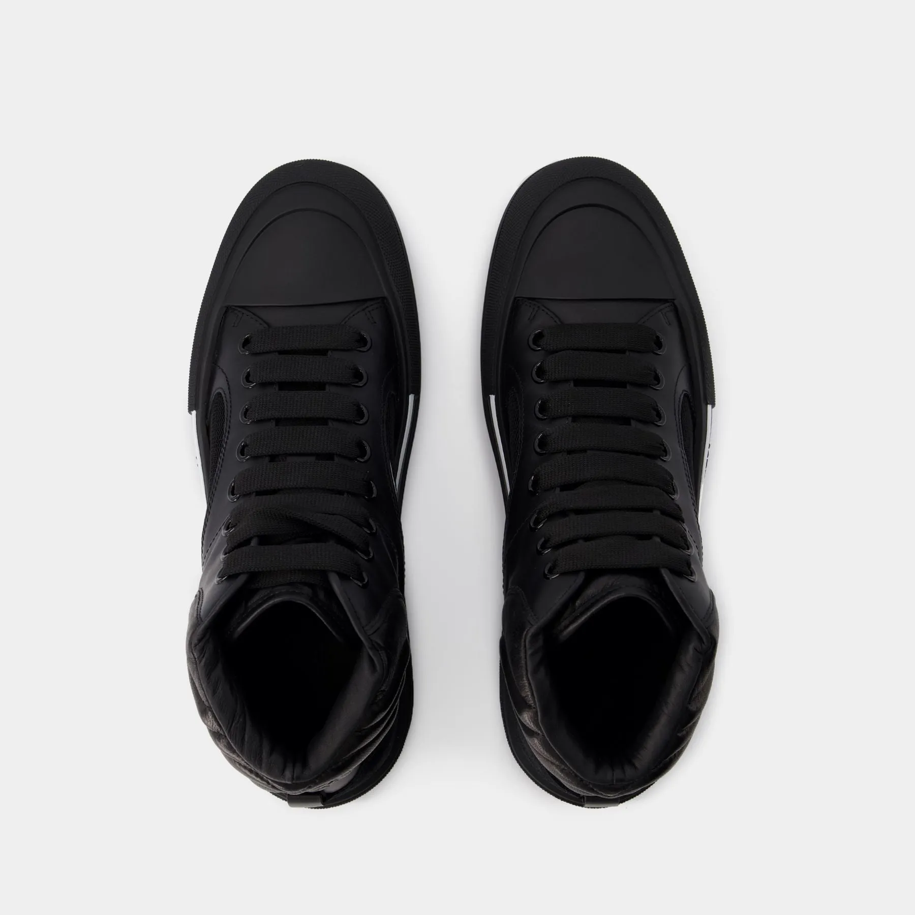 Alexander McQueen  Deck Sneakers - Alexander McQueen - Leather - Black/White