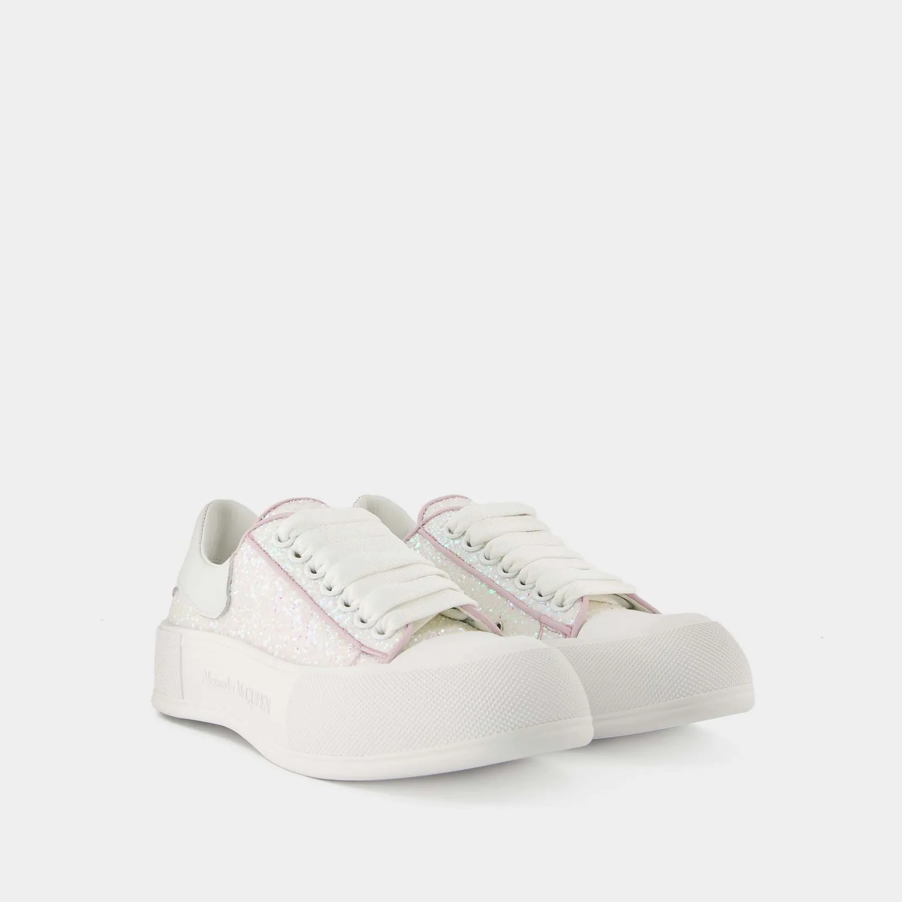 Alexander McQueen  Oversized Sneakers - Alexander Mcqueen - Black/White - Leather