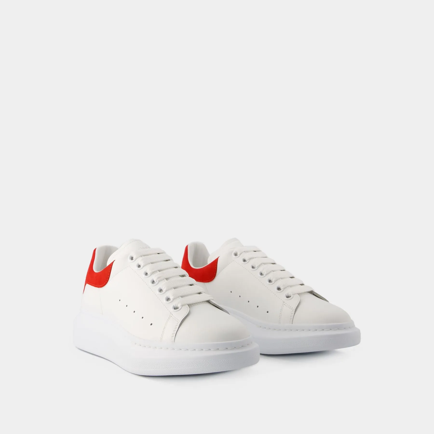 Alexander McQueen  Oversized Sneakers - Alexander Mcqueen - Leather - White/Red