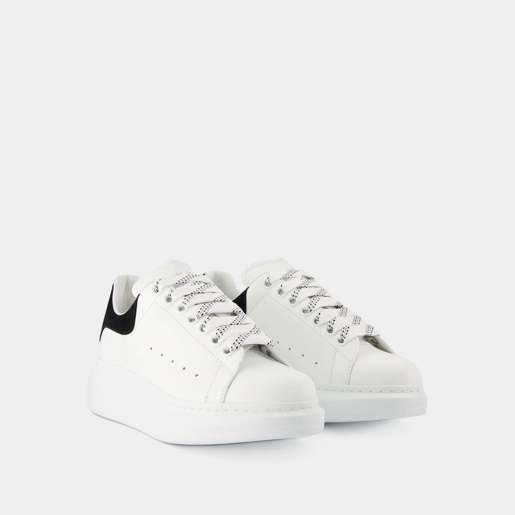 Alexander McQueen  Oversized Sneakers - Alexander Mcqueen - White/Black - Leather