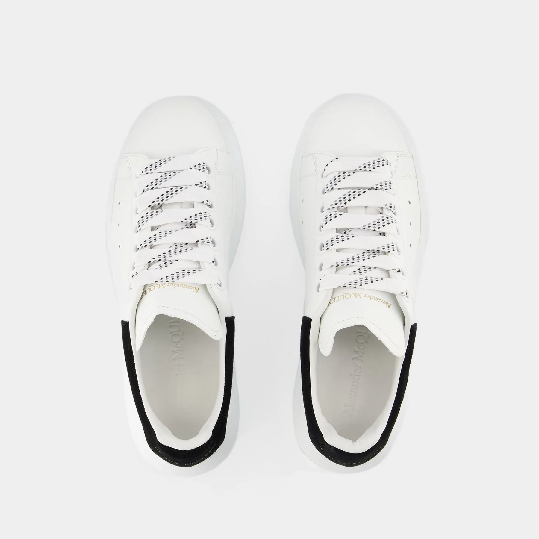 Alexander McQueen  Oversized Sneakers - Alexander Mcqueen - White/Black - Leather