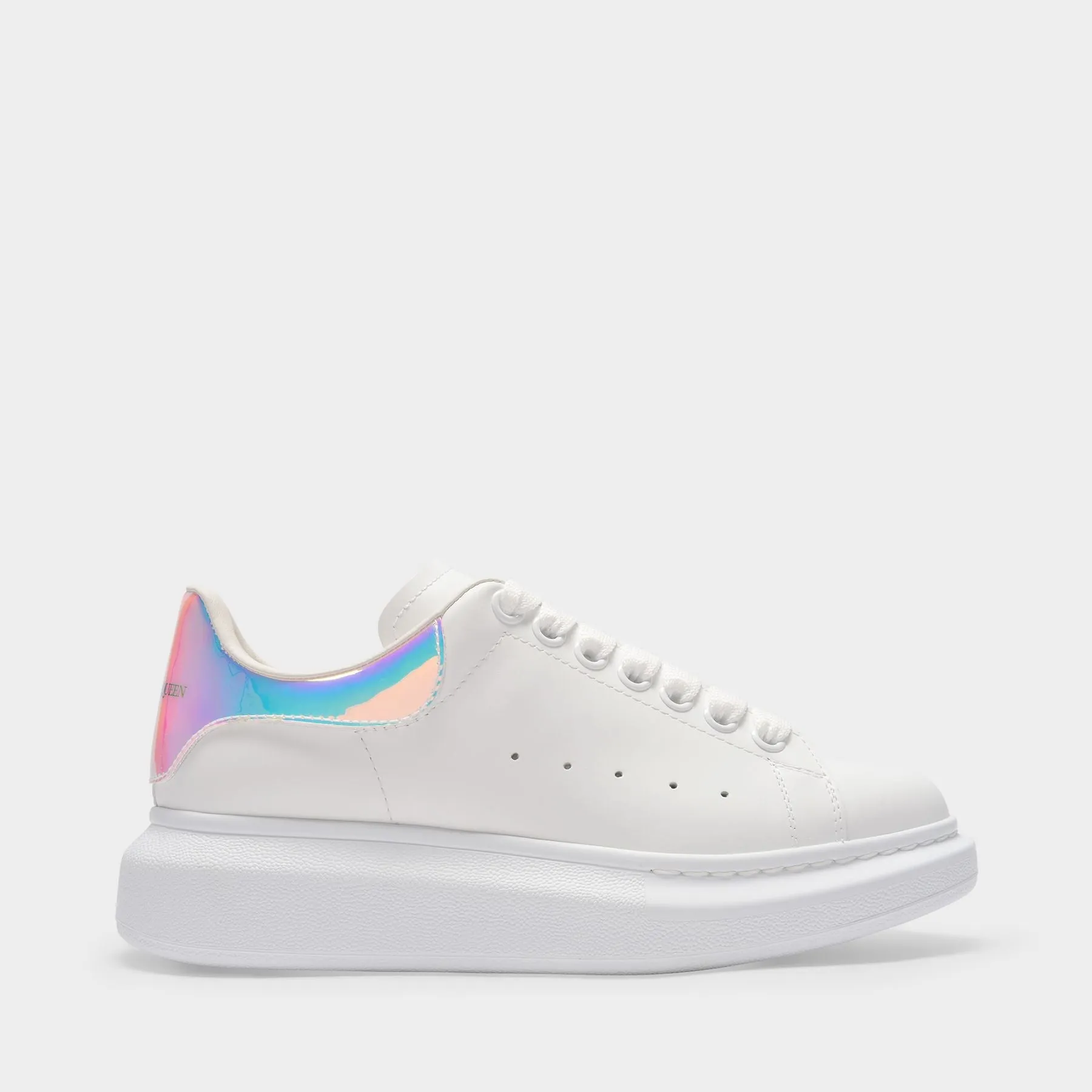 Alexander McQueen  Oversized Sneakers - Alexander Mcqueen - White/Holographic - Leather