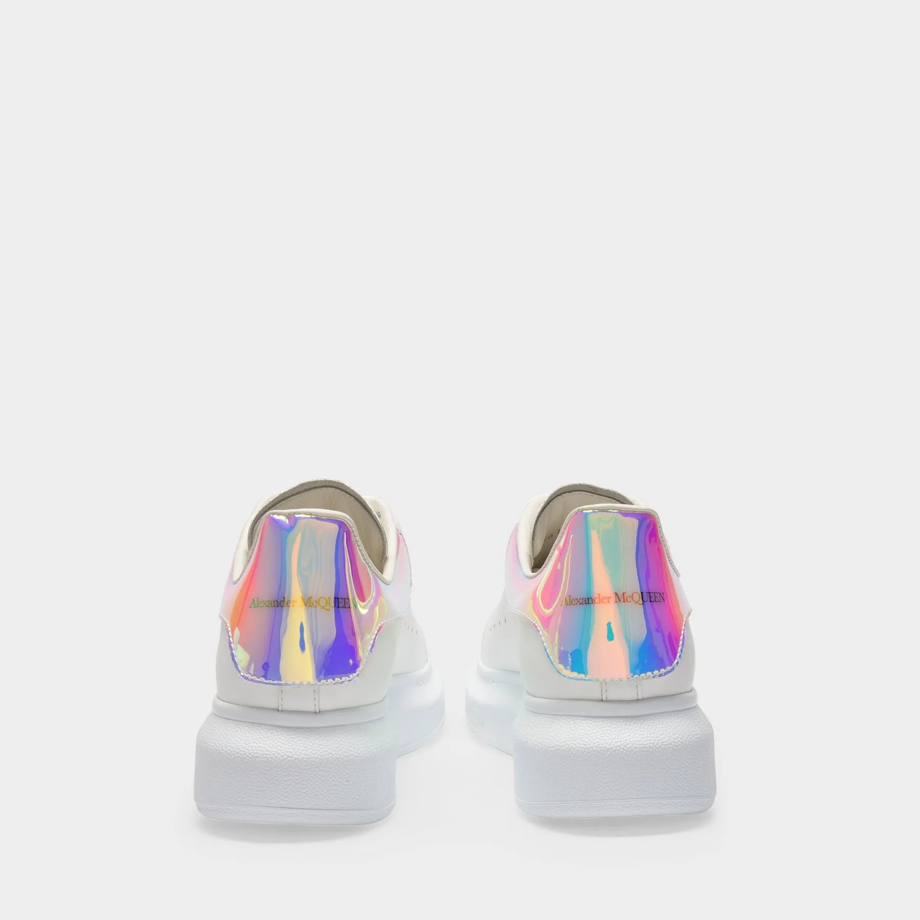 Alexander McQueen  Oversized Sneakers - Alexander Mcqueen - White/Holographic - Leather