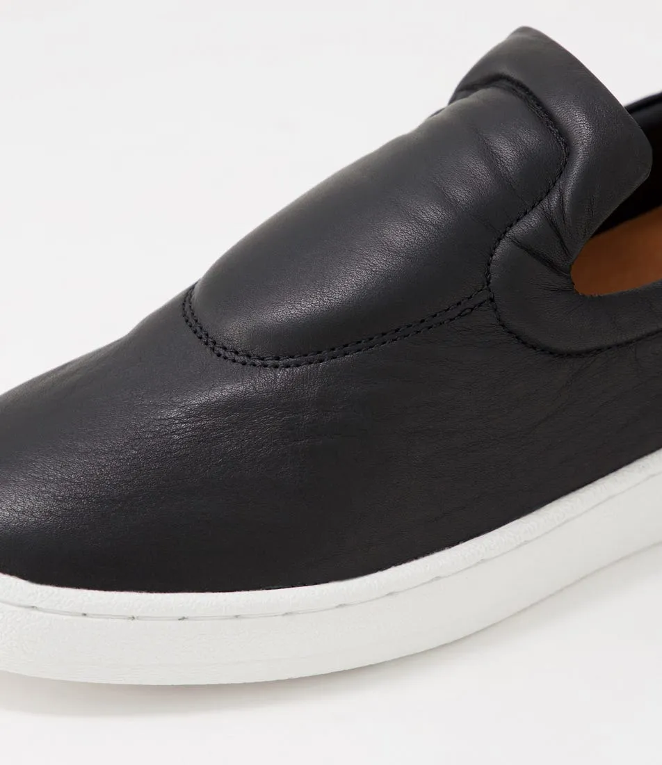 ALFIE & EVIE Adrift Black Leather Sneakers