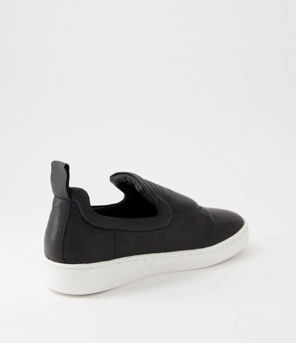 ALFIE & EVIE Adrift Black Leather Sneakers