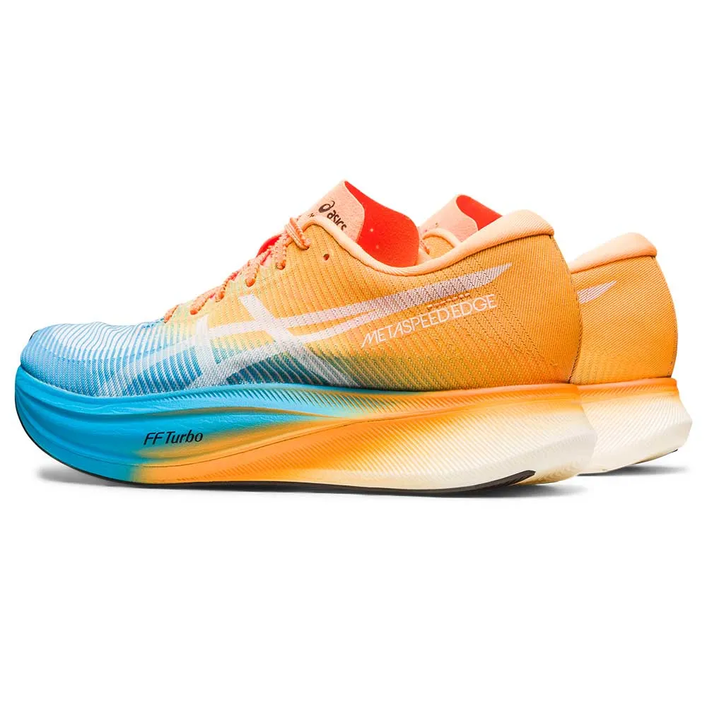 All Gender Metaspeed Sky+ Running Shoe- Orange Pop/Island Blue- Regular (D)