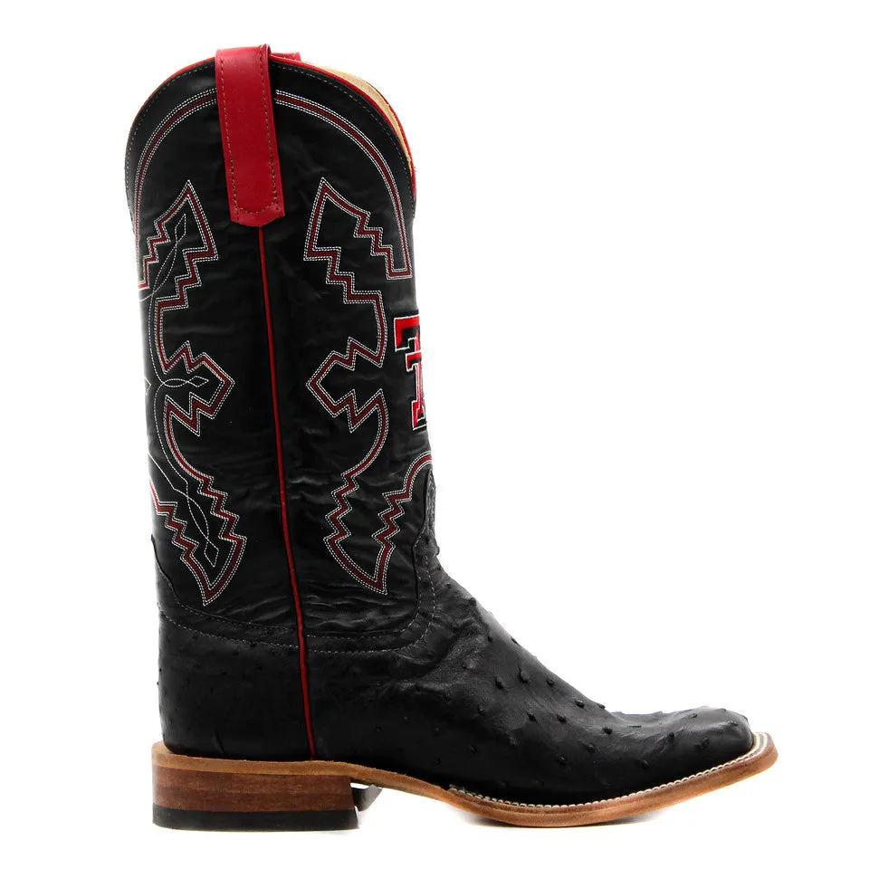 Anderson Bean Exclusive Texas Tech Black Full Quill Ostrich Men's Boot