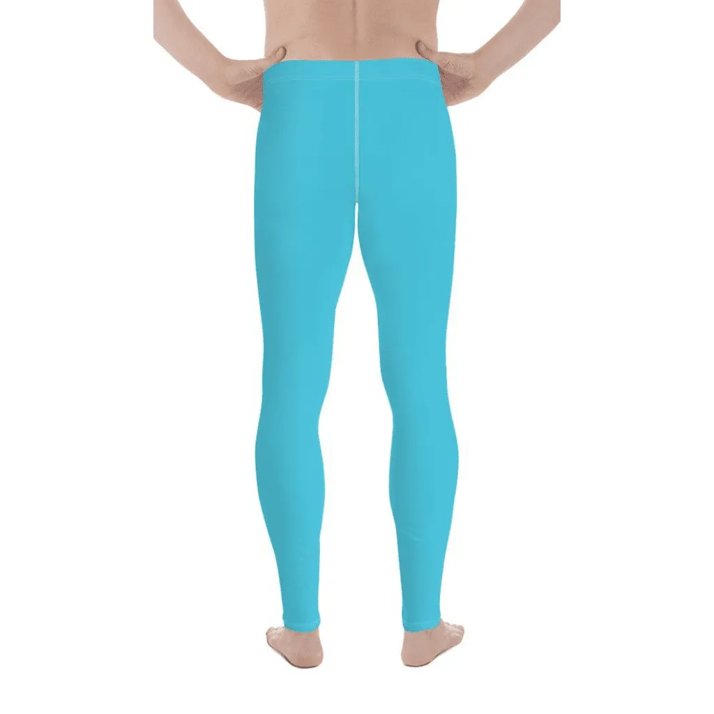 Aqua Turquoise Men's Leggings