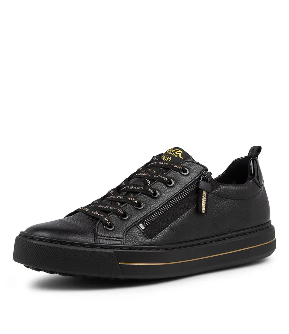 ARA Courtyard 71 Schwarz Leather Sneakers