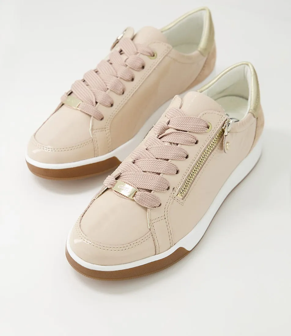 ARA Rom 32 Nude Platino Leather Sneakers