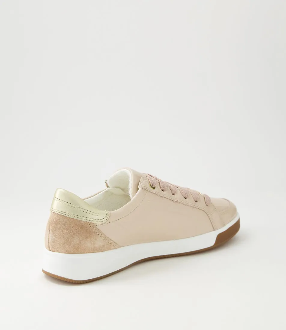 ARA Rom 32 Nude Platino Leather Sneakers