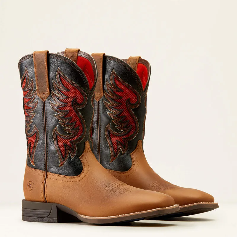 Ariat: Men’s Sorrel Crunch|Black Deertan Cowpuncher VentTEK Cowboy Boot