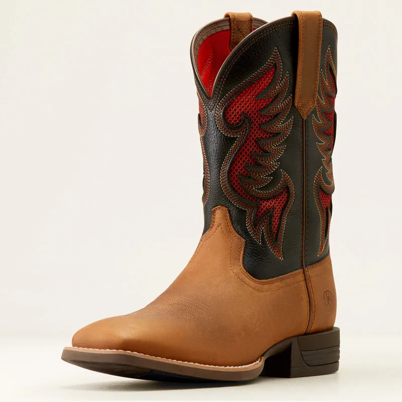 Ariat: Men’s Sorrel Crunch|Black Deertan Cowpuncher VentTEK Cowboy Boot