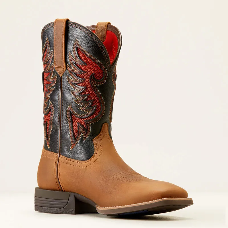 Ariat: Men’s Sorrel Crunch|Black Deertan Cowpuncher VentTEK Cowboy Boot