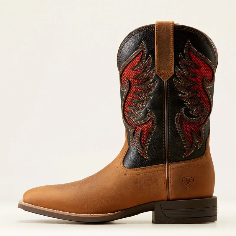 Ariat: Men’s Sorrel Crunch|Black Deertan Cowpuncher VentTEK Cowboy Boot