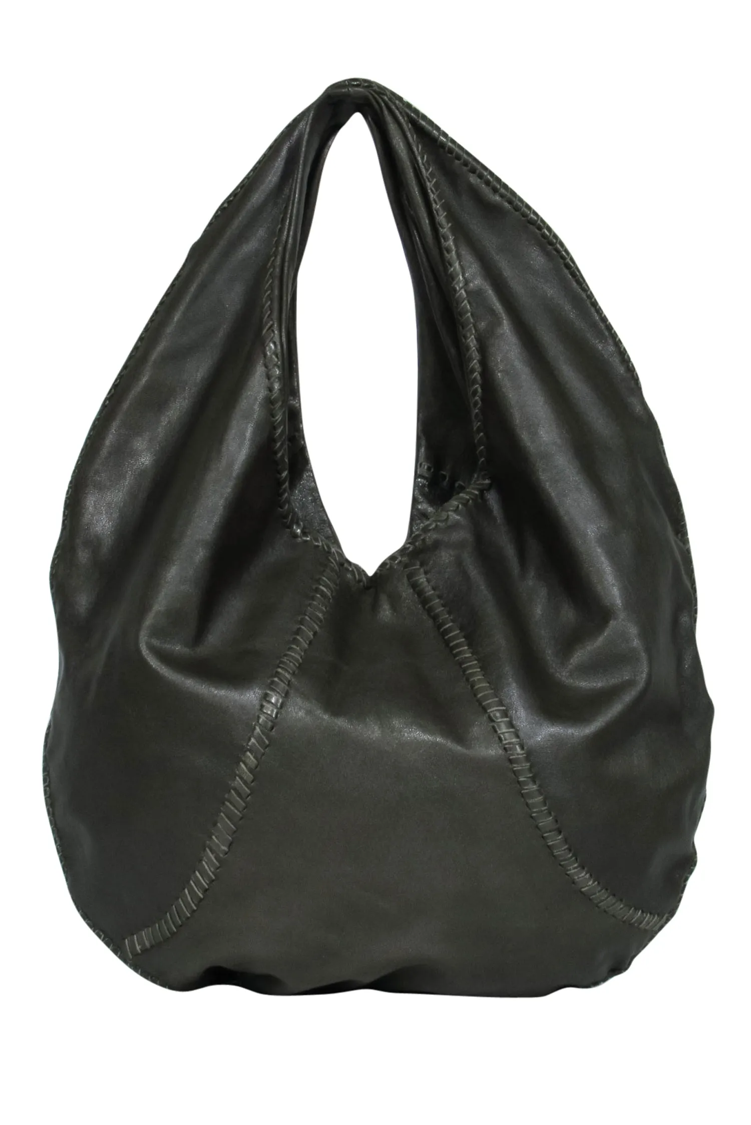 Arieas - Olive Green Leather Hobo Bag