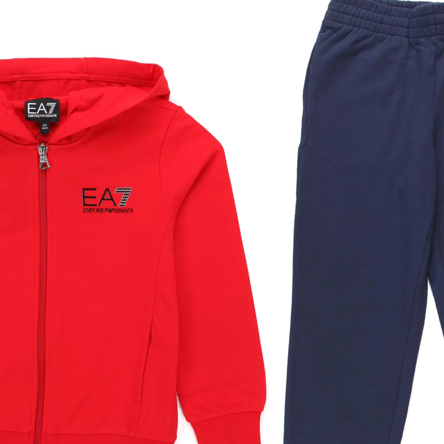 Armani Junior Ea7 Red And Blue Tracksuit For Children And Teen