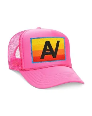 Aviator Nation Logo Rainbow Vintage Trucker Hat