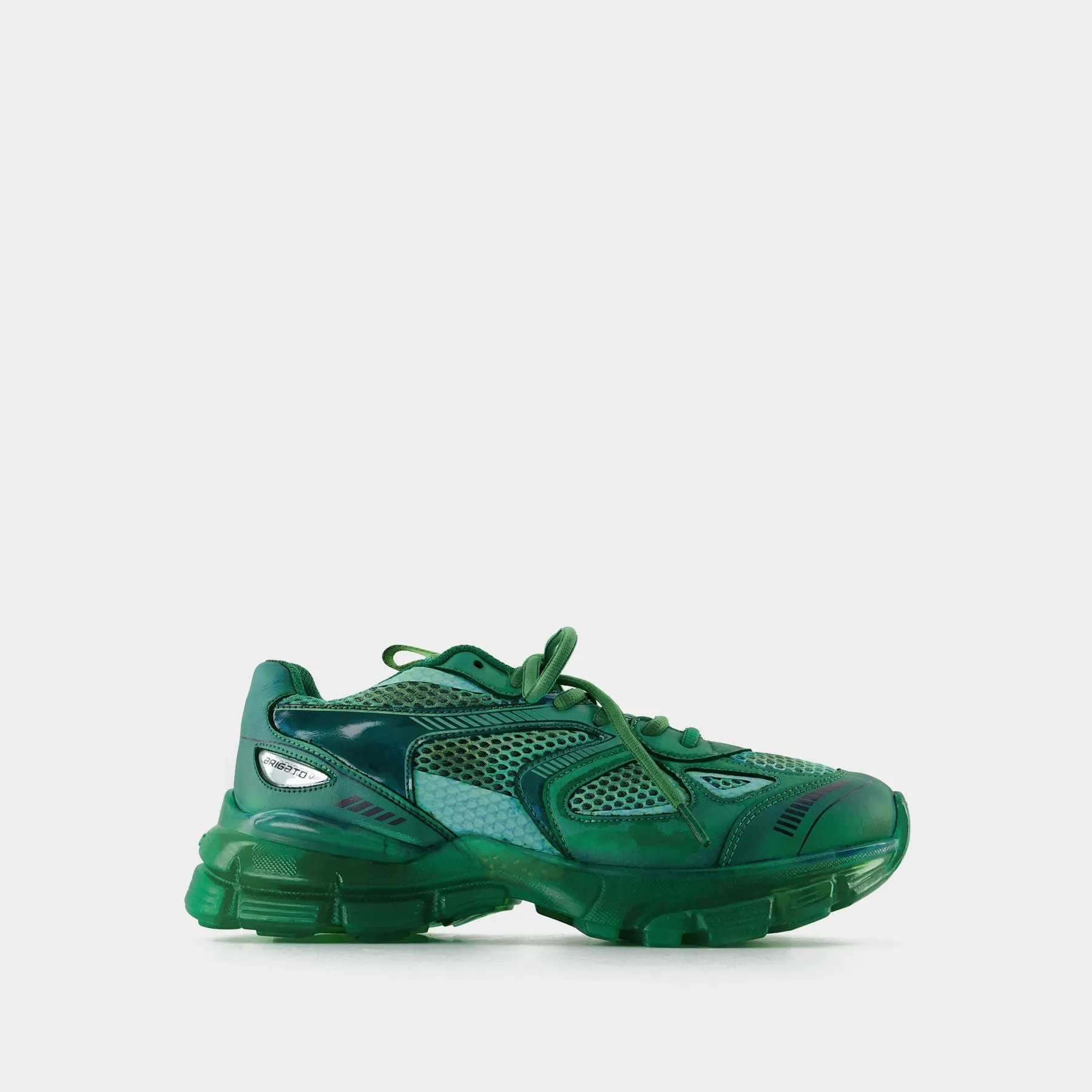 Axel Arigato  Marathon Dip-Dye Sneakers in Green Leather