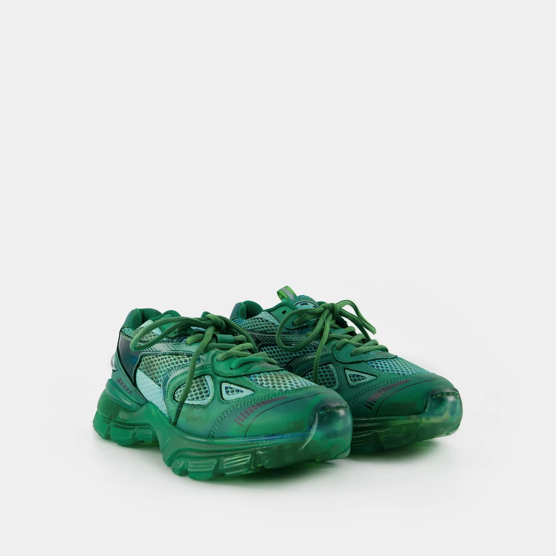 Axel Arigato  Marathon Dip-Dye Sneakers in Green Leather