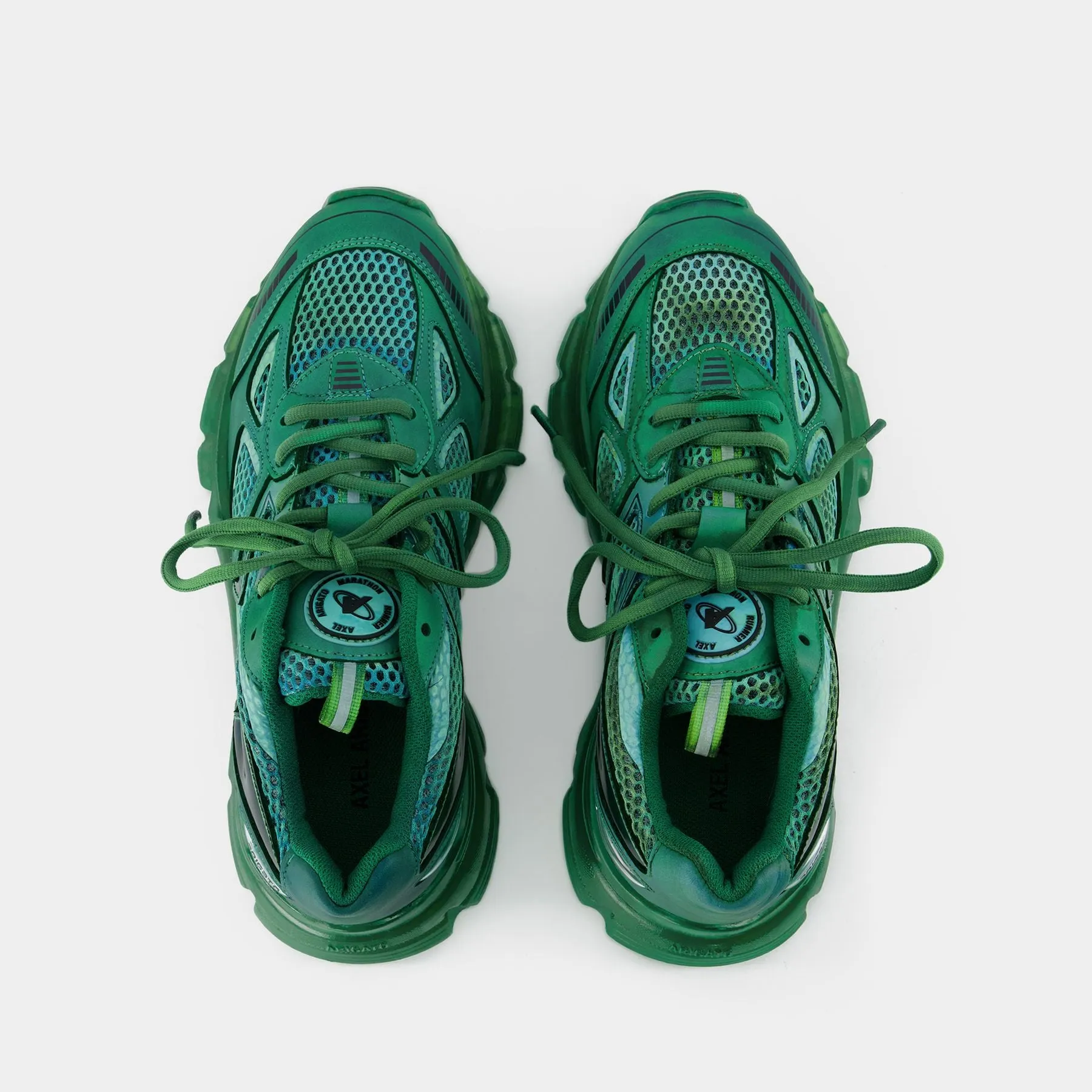 Axel Arigato  Marathon Dip-Dye Sneakers in Green Leather