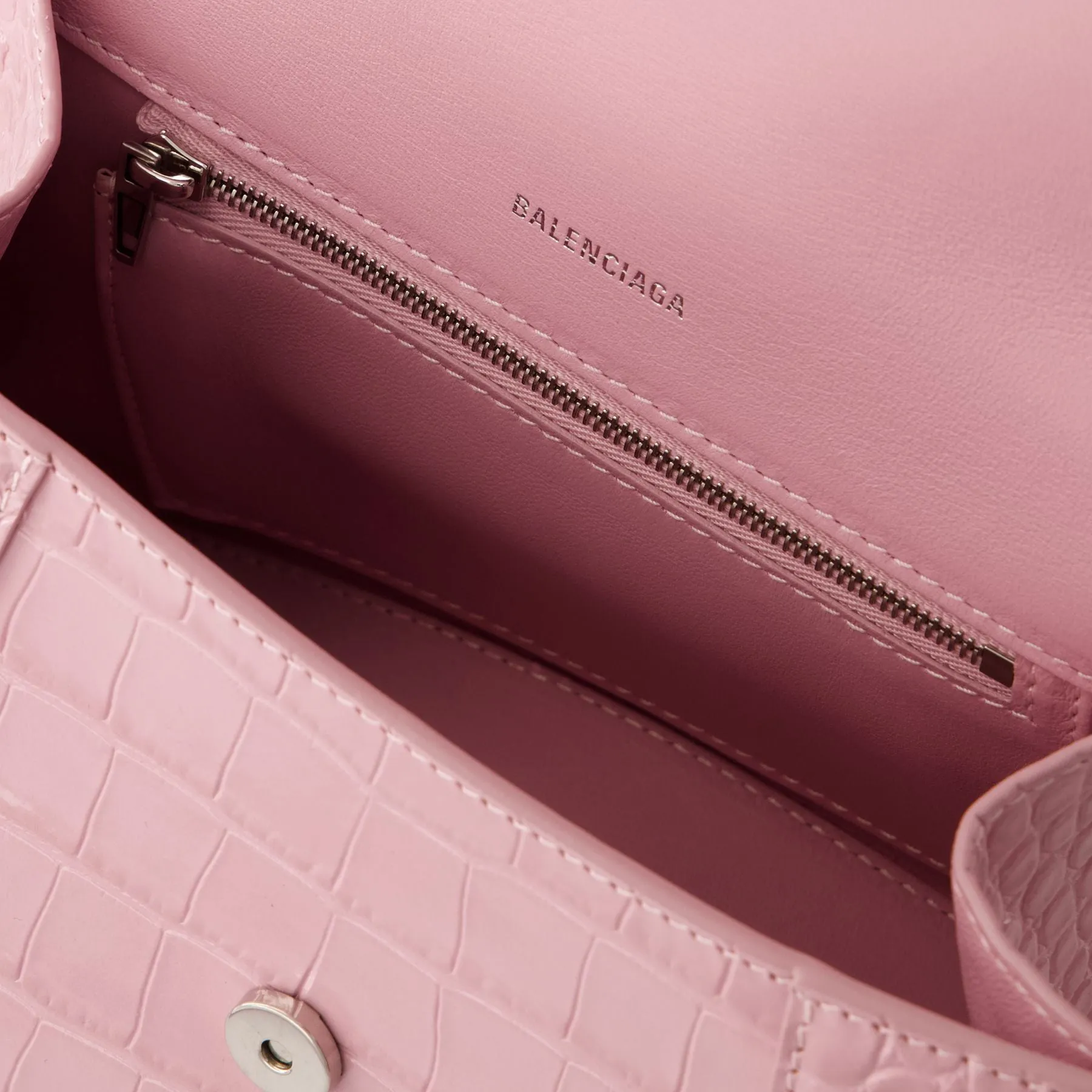 Balenciaga  Hourglass Small Bag - Balenciaga - Leather - Powder Pink