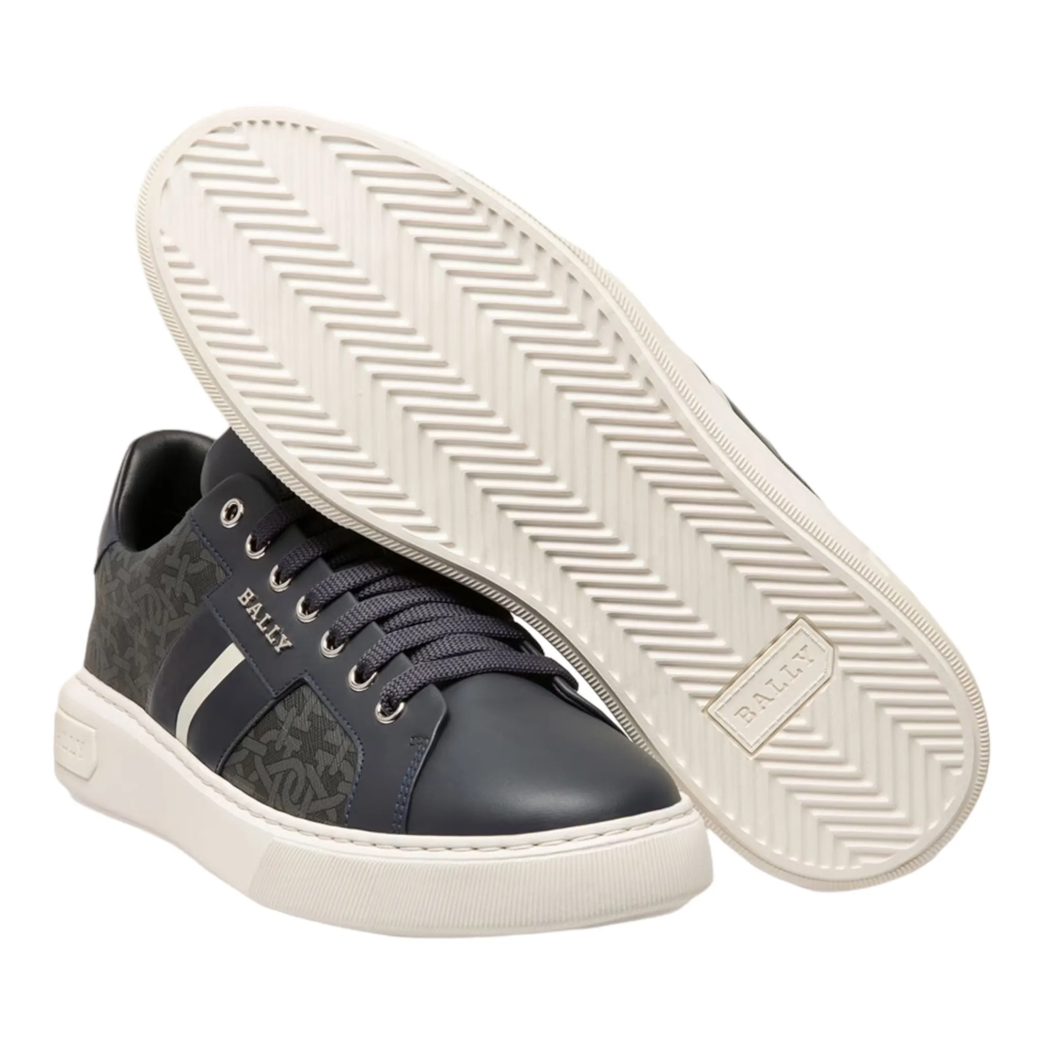 Bally Men's Myron Mix Cotton & Leather Sneakers