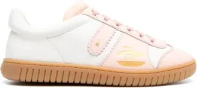 Bally Player curling-motif leather trainers Pink