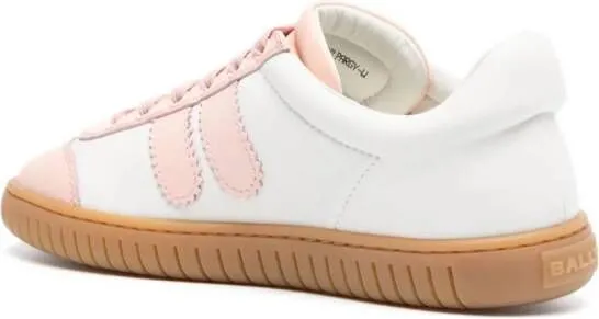 Bally Player curling-motif leather trainers Pink