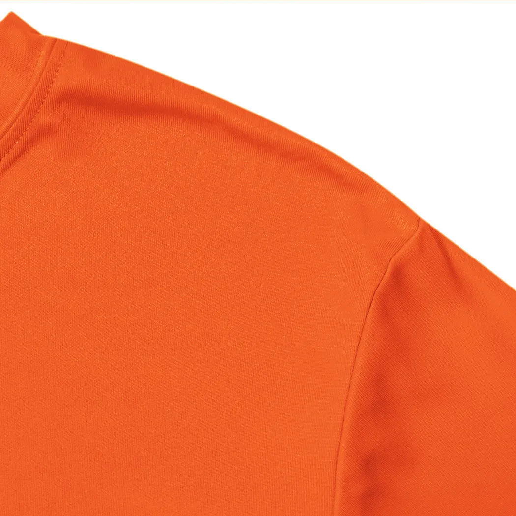 Baseball Long Sleeve Performance Tee - Helmet Pumpkin 