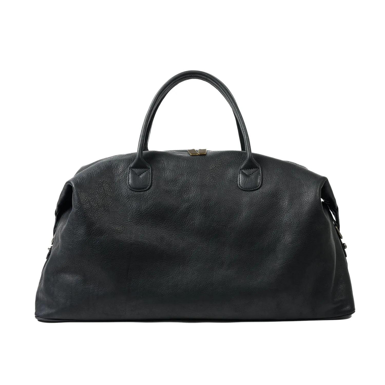 Benedict Leather Weekend Bag in Seven Hills Black by Moore & Giles