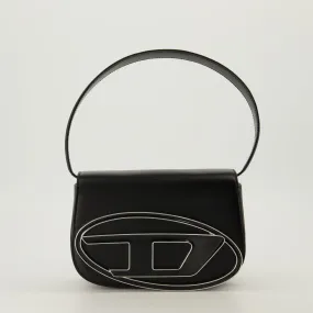 Black Leather Bag with Adjustable Strap