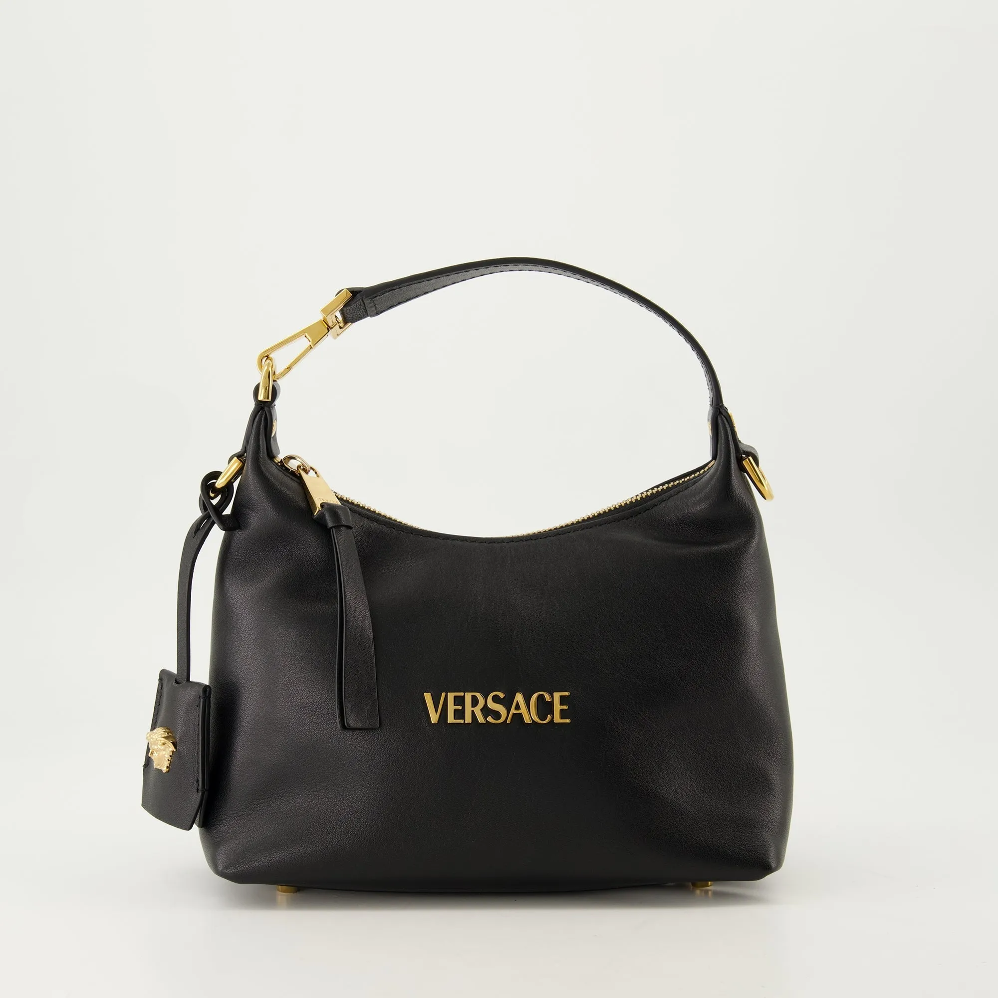 Black Leather Hobo Bag