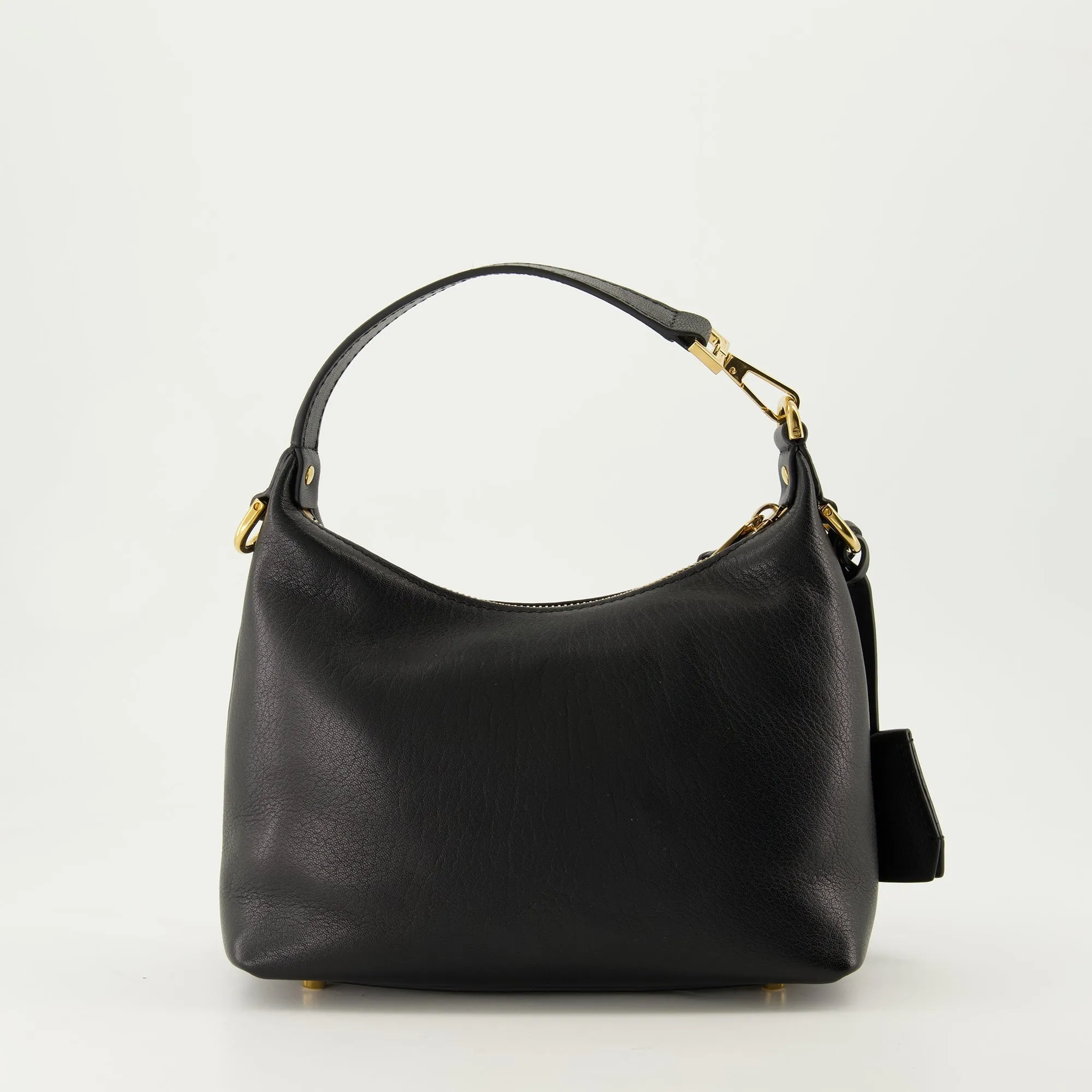 Black Leather Hobo Bag