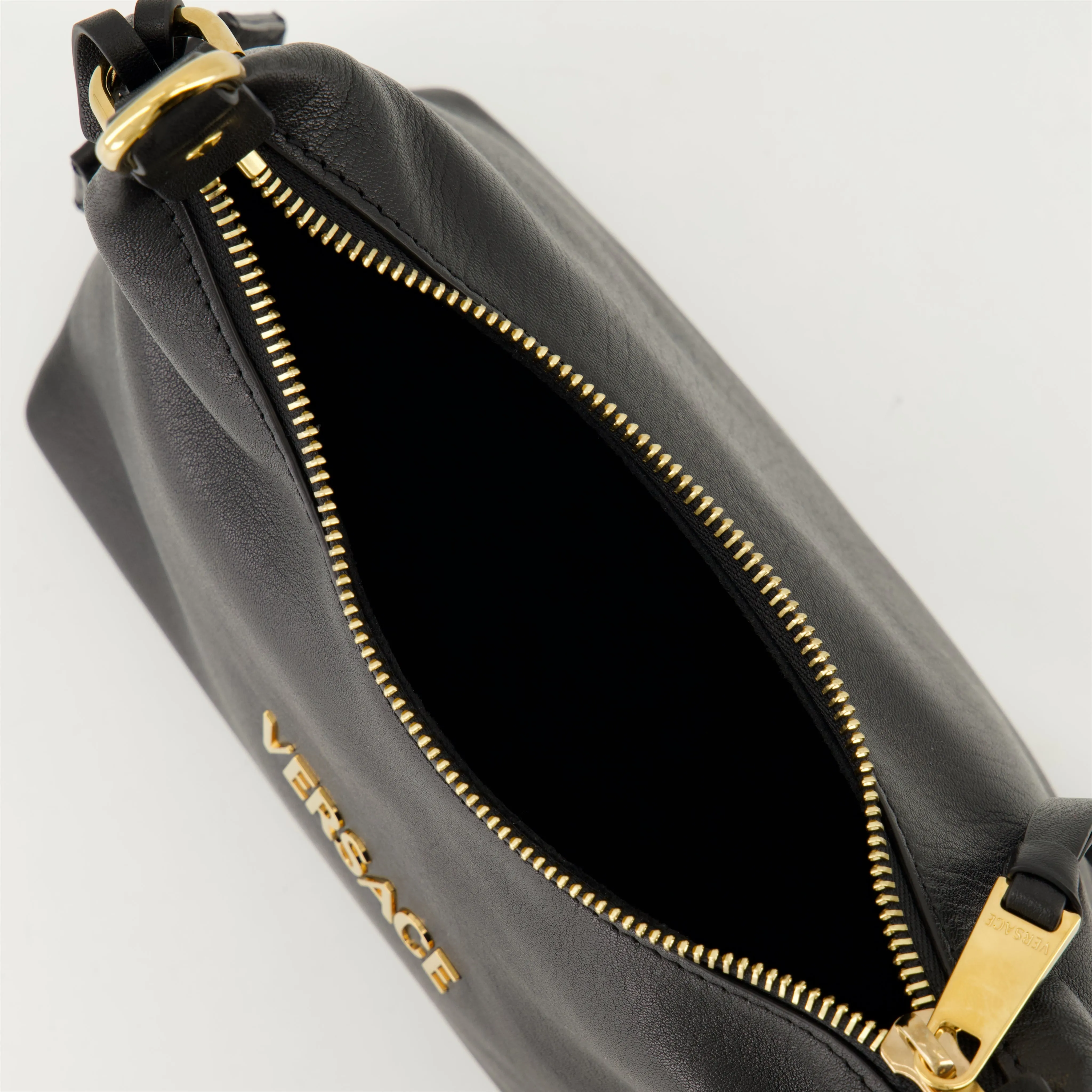 Black Leather Hobo Bag