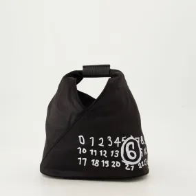 Black Nylon Bag with Leather Detail