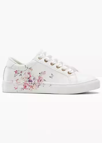 bonprix Floral Print Lace-Up Trainers | Grattan