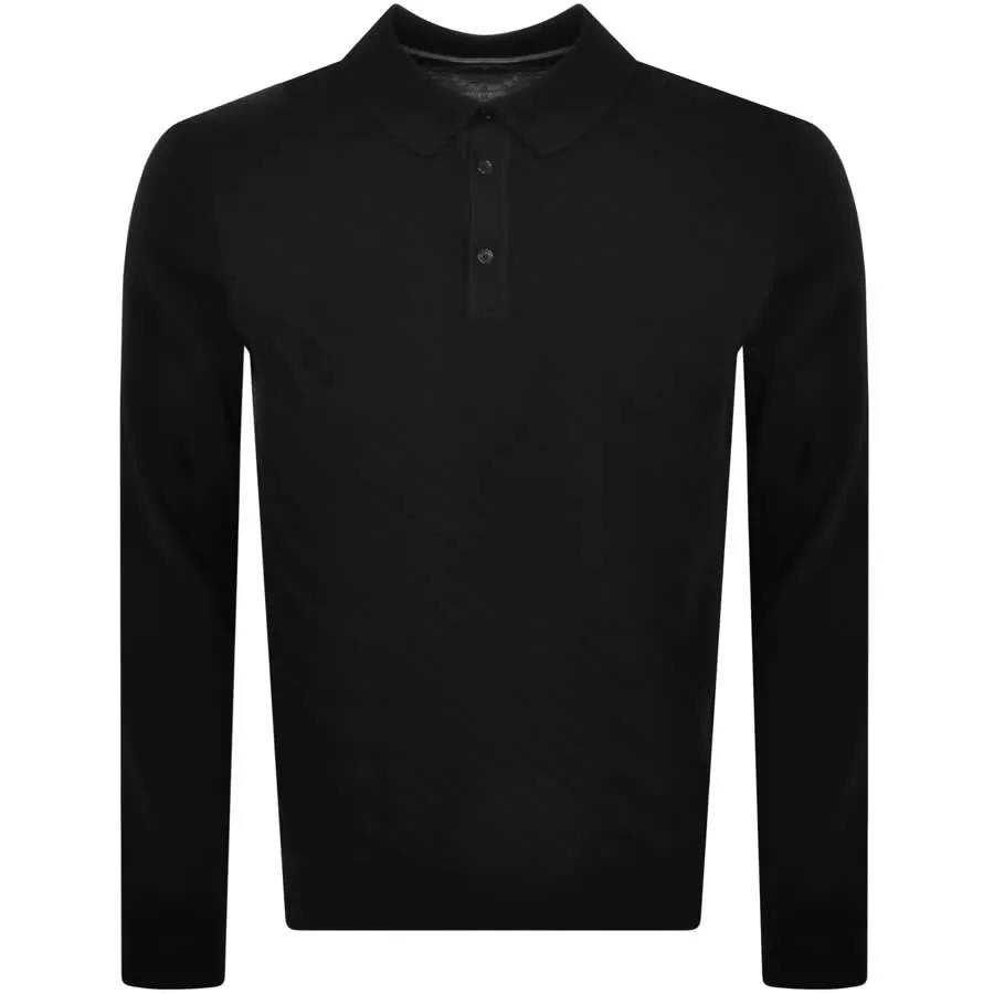 BOSS Padori Knit Polo Jumper Black