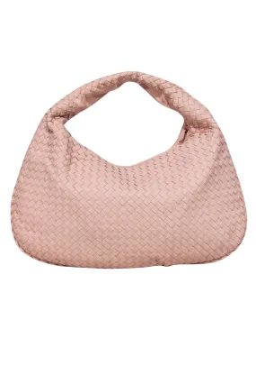 Bottega Veneta - Blush Pink Woven Leather IntrecciatoShoulder Bag