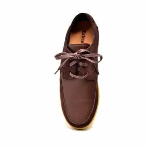 British Walkers Bristol Bally Style Men's Brown Leather and Suede Low Top Sneakers