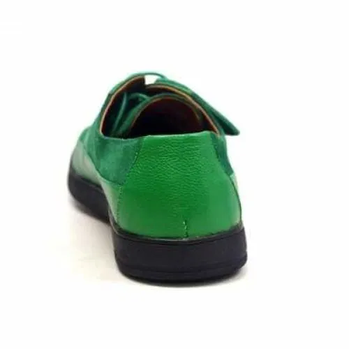 British Walkers Westminster Bally Style Men's Green Leather and Suede Low Top Sneakers