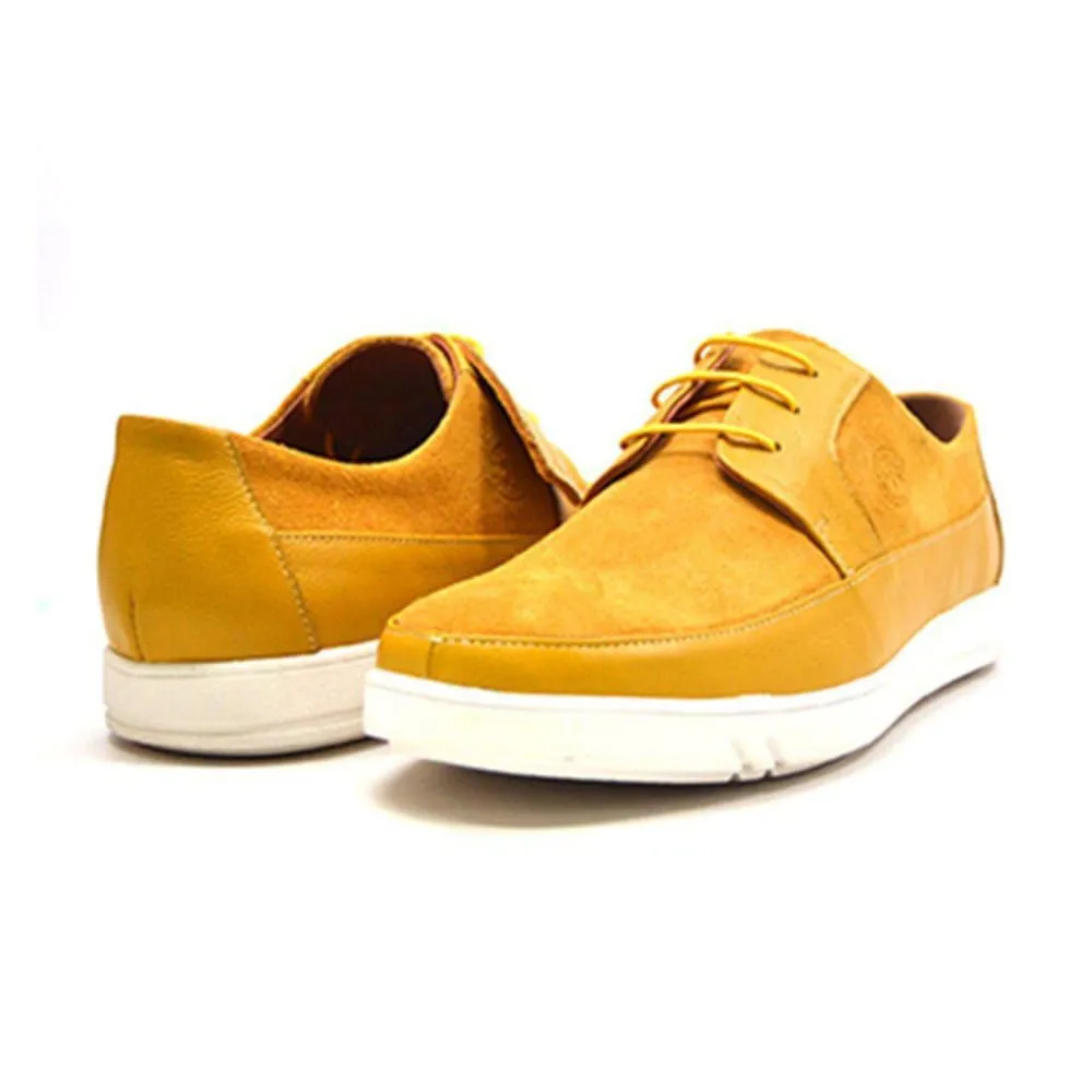 British Walkers Westminster Bally Style Men's Leather and Suede White Sole Low Top Sneakers