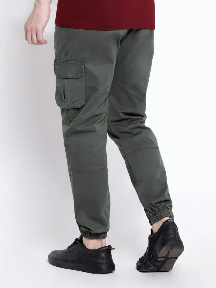 Buy Matte Grey Dual Pocket Cargo Joggers Online in India -Beyoung